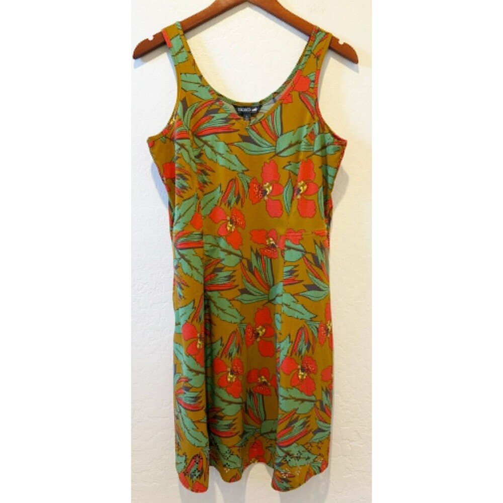 NEW Small TOAD & CO Floral Dress Sunkissed Petal Casual Travel Brown Red Green